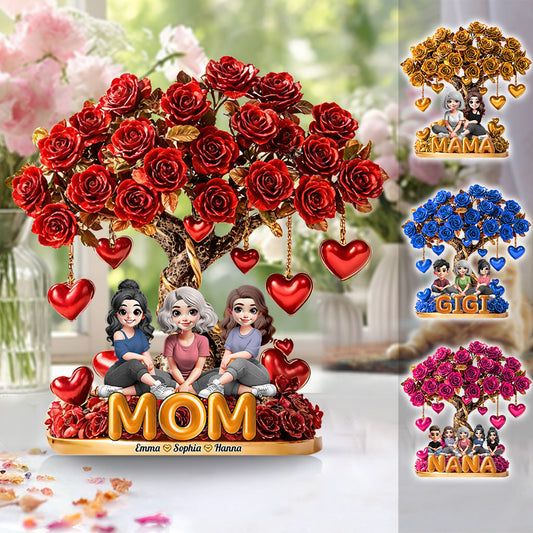 Meilleure maman du monde - Plaque acrylique personnalisée « Mère » en forme de carte de vœux