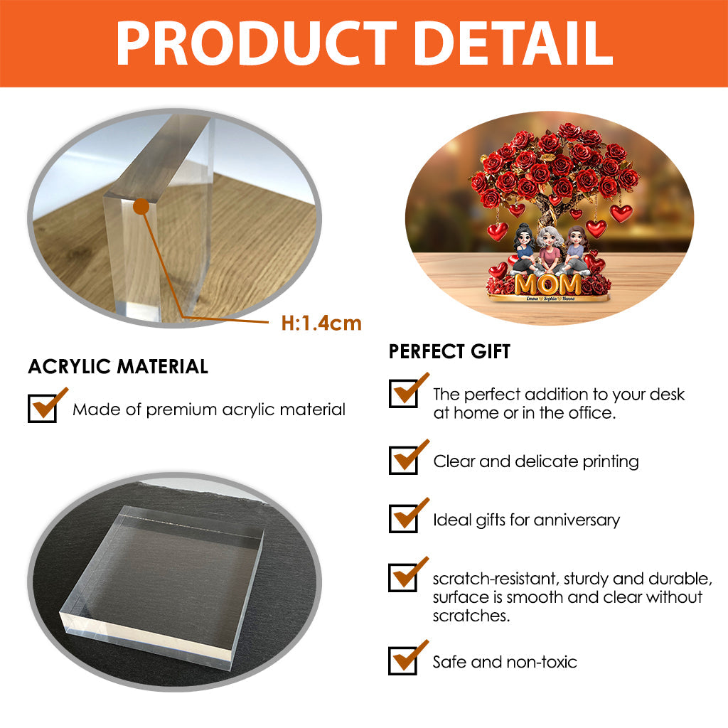 Best Mom Ever - Personalized Mother Custom Shaped Acrylic Plaque