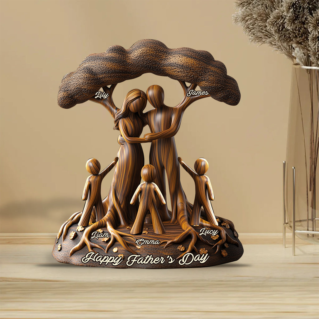 Tu es notre monde - Plaque personnalisée pour papa