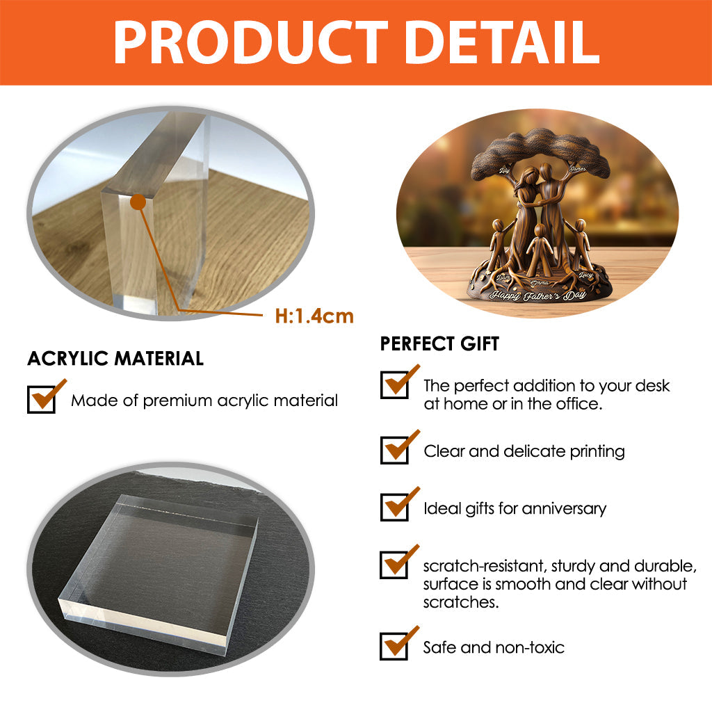 Tu es notre monde - Plaque personnalisée pour papa