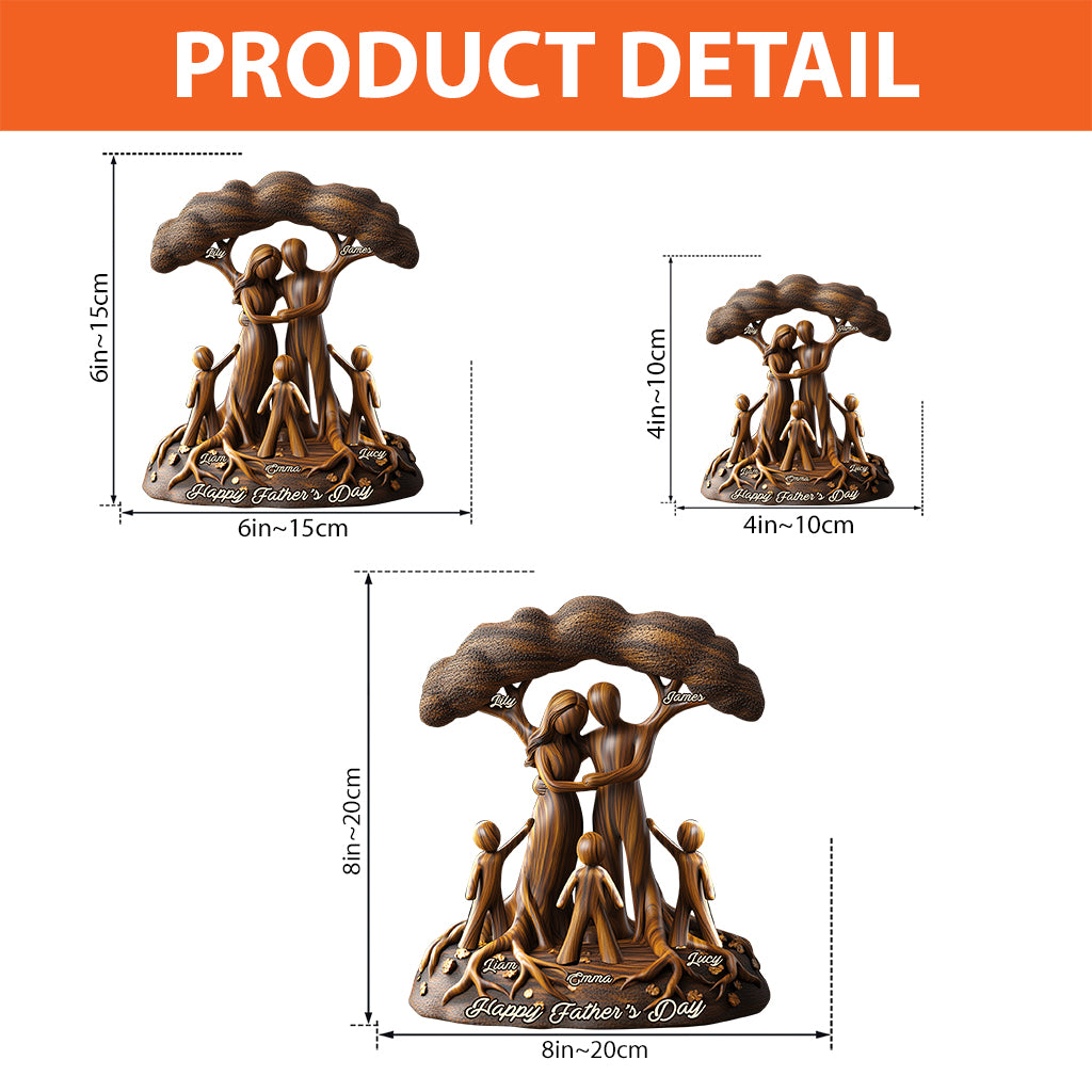 Tu es notre monde - Plaque personnalisée pour papa