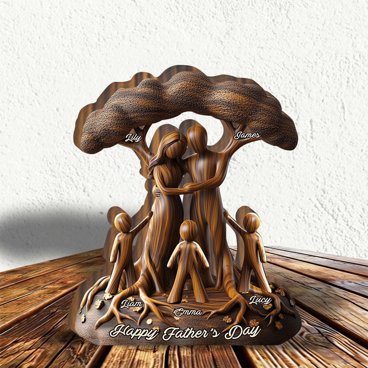 Tu es notre monde - Plaque personnalisée pour papa