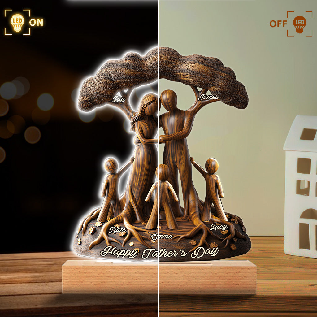 Tu es notre monde - Plaque personnalisée pour papa