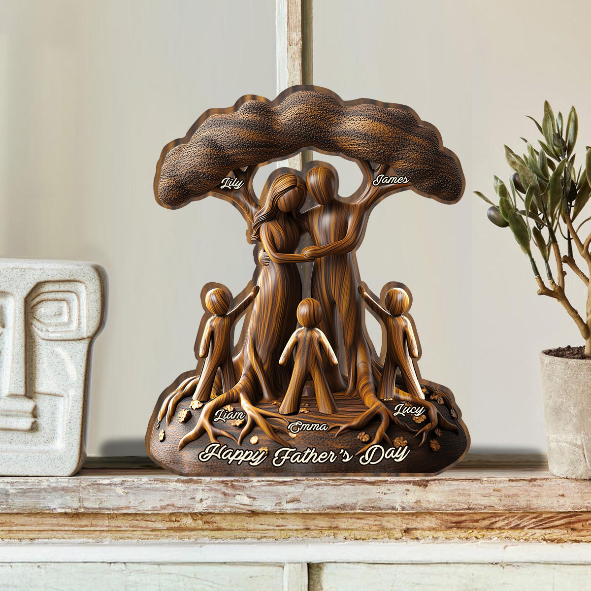 Tu es notre monde - Plaque personnalisée pour papa