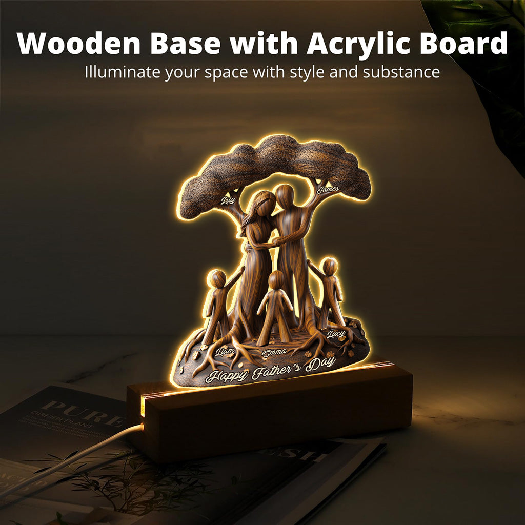 Tu es notre monde - Plaque personnalisée pour papa