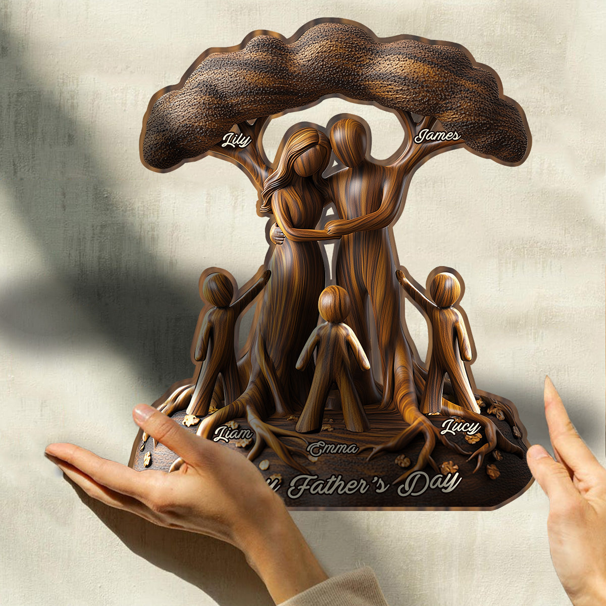 Tu es notre monde - Plaque personnalisée pour papa