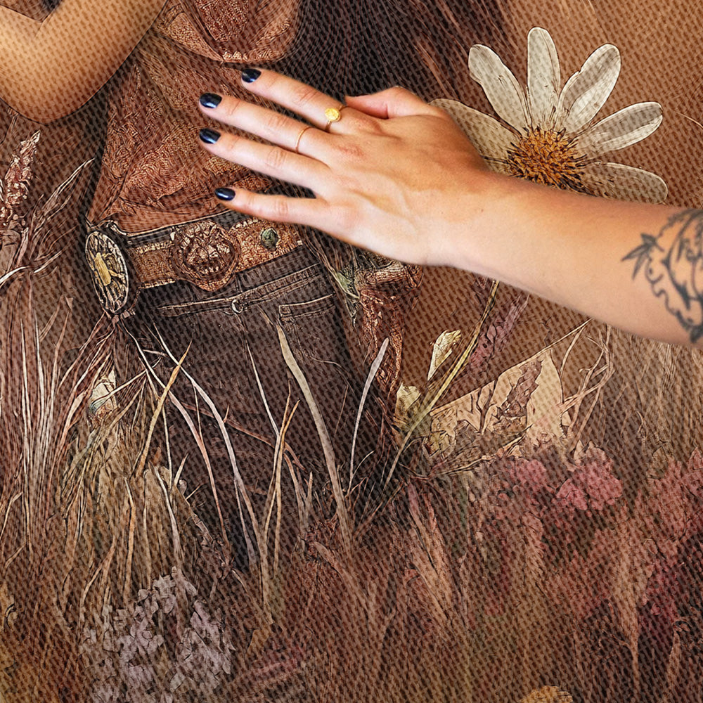 Amoureux des chevaux - Couverture tissée personnalisée à motif cheval