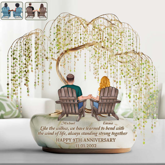 Cadeau d'anniversaire Willow Tree - Plaque acrylique personnalisée pour couple