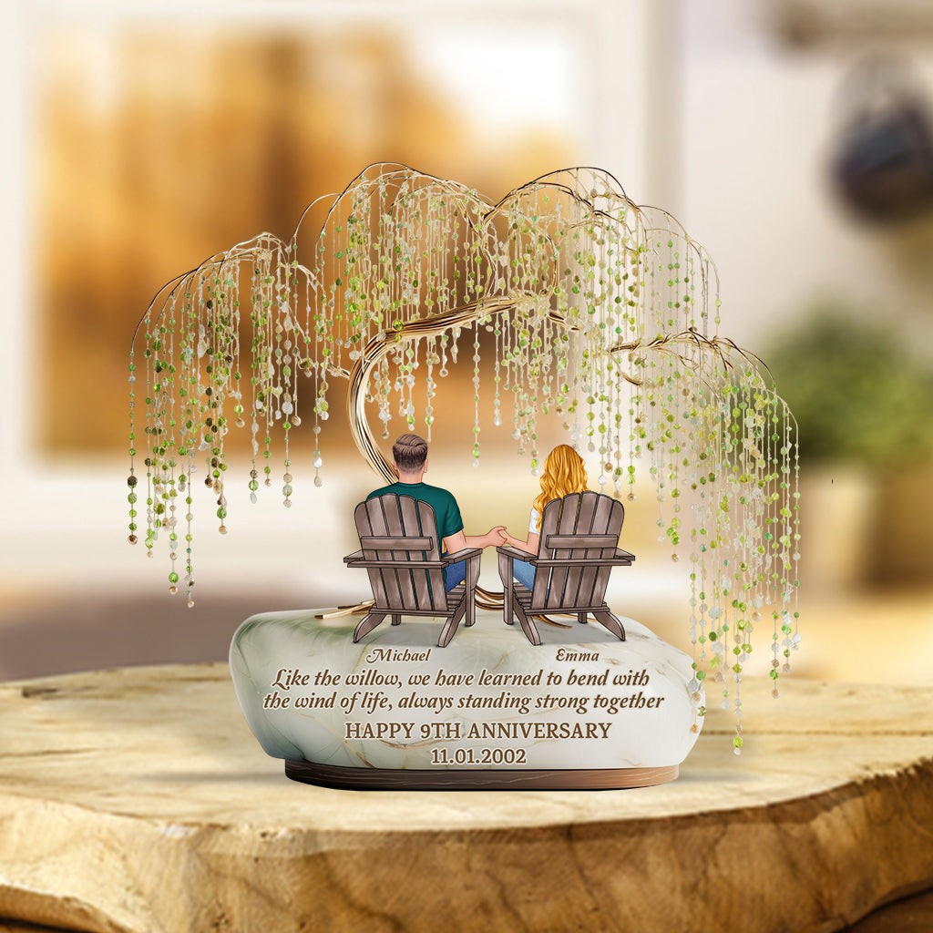Cadeau d'anniversaire Willow Tree - Plaque acrylique personnalisée pour couple