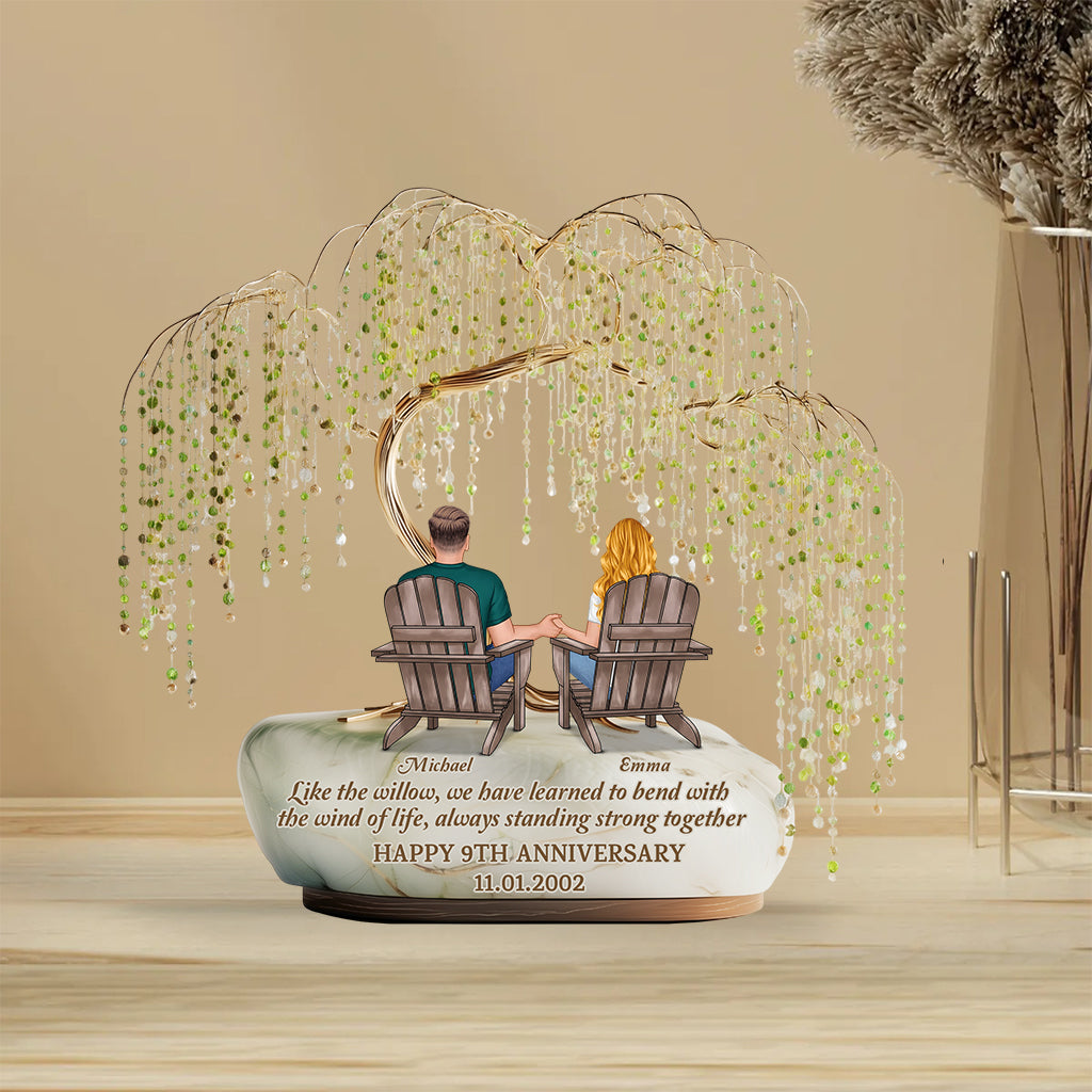 Cadeau d'anniversaire Willow Tree - Plaque acrylique personnalisée pour couple
