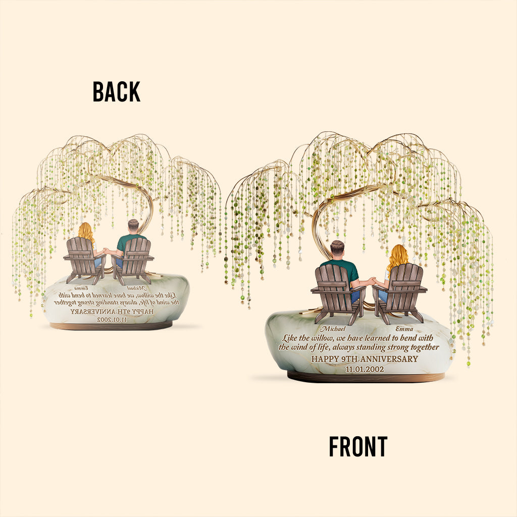 Cadeau d'anniversaire Willow Tree - Plaque acrylique personnalisée pour couple