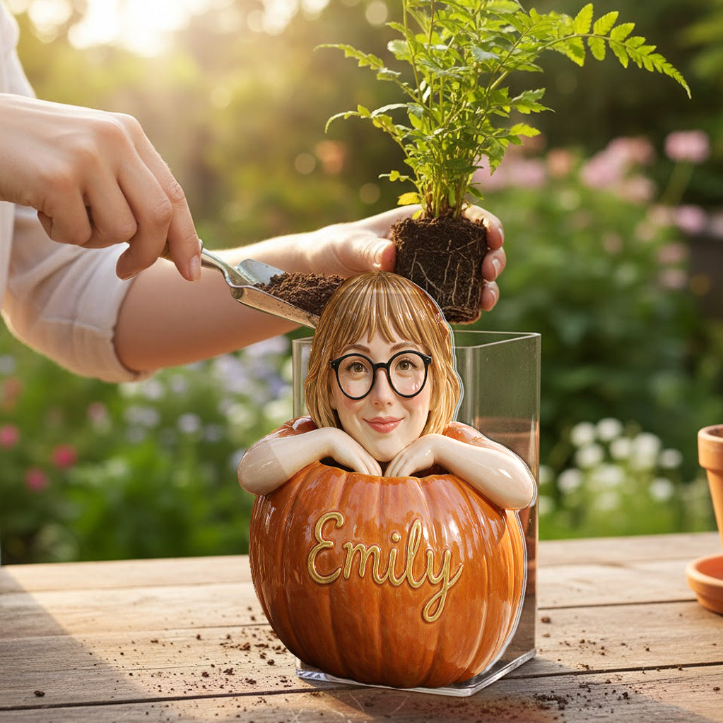 Pumpkin Season - Personalized Autumn Acrylic Pot