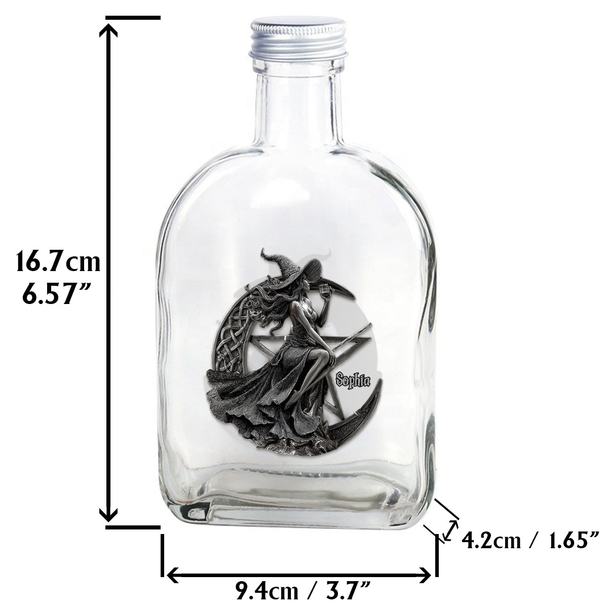 Chemin de la Sorcière vers le Whisky - Bouteille et verre à whisky personnalisés pour sorcière