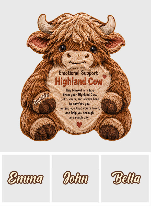 Vous faites un excellent travail ! Couverture en polaire personnalisée en forme de vache des Highlands