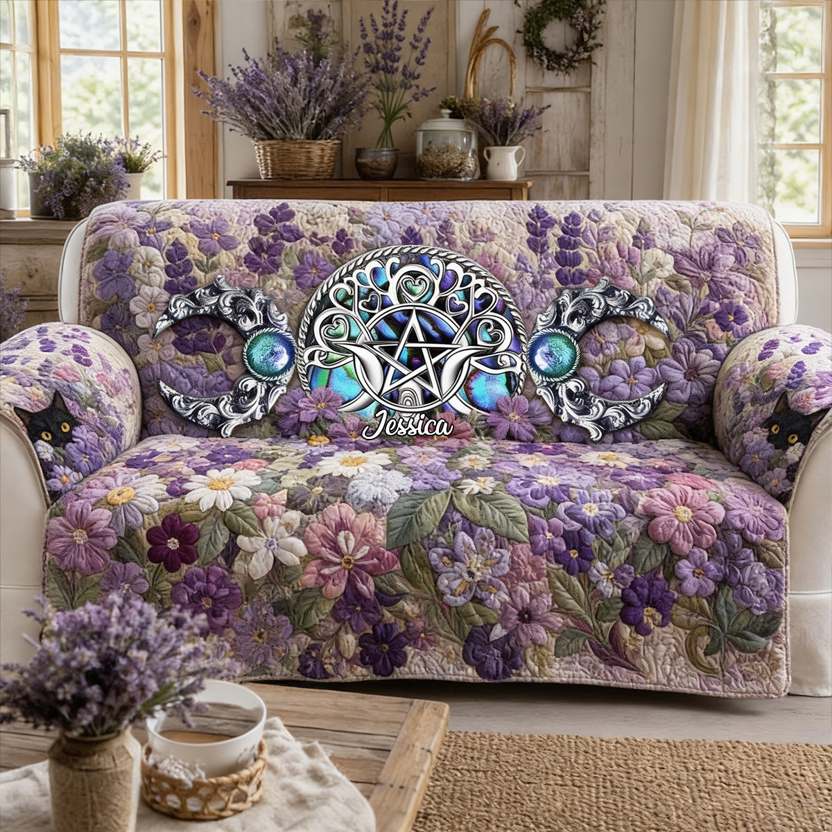 It's The Most Beautiful Time Of The Year - Personalized Witch Quilted Sofa/Couch Cover