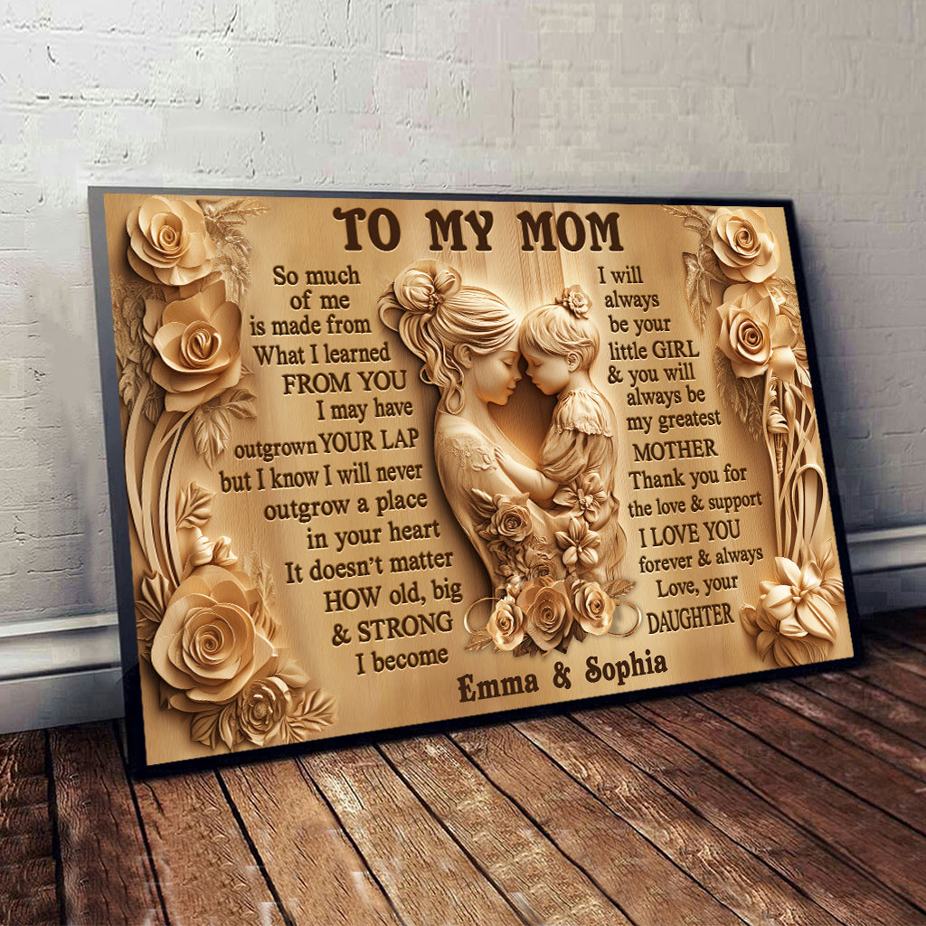 To My Mom - Personalized Mother Canvas And Poster