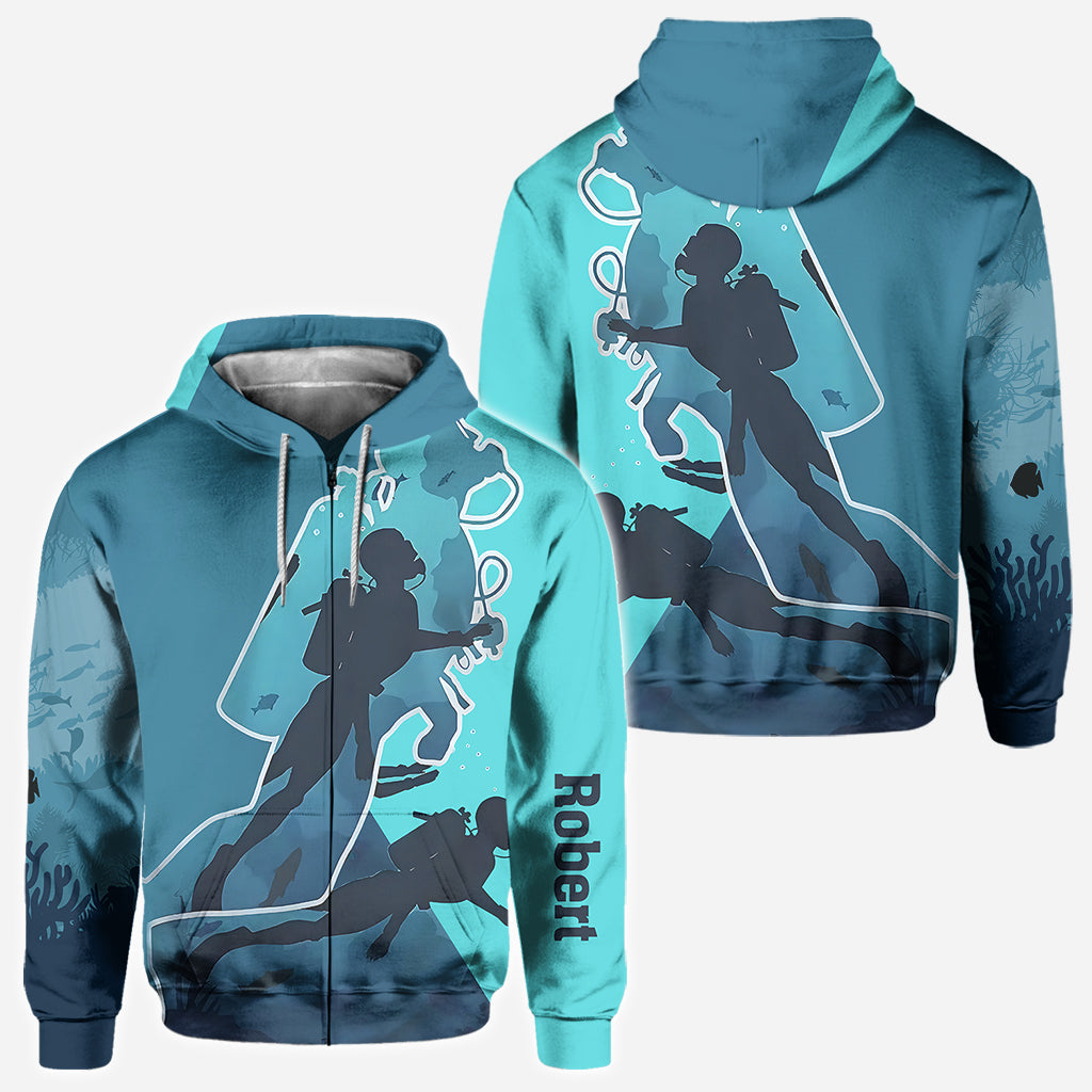 Love Scuba Diving - Personalized Scuba Diving All Over Shirt