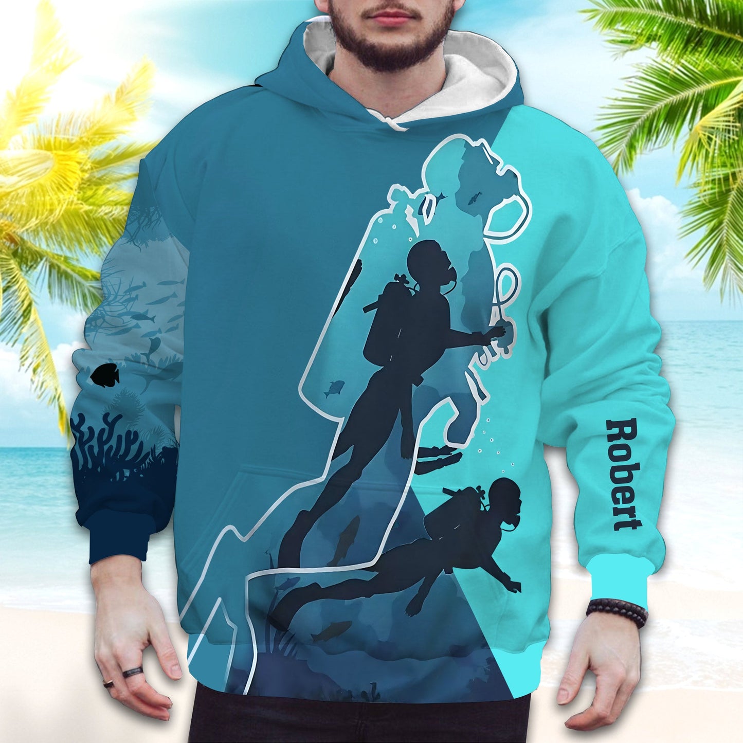 Love Scuba Diving - Personalized Scuba Diving All Over Shirt