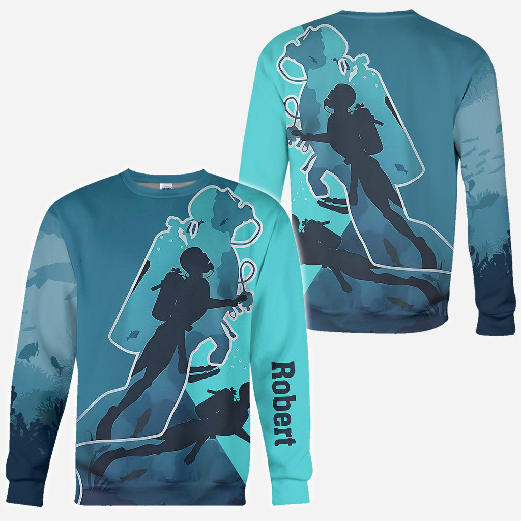 Love Scuba Diving - Personalized Scuba Diving All Over Shirt