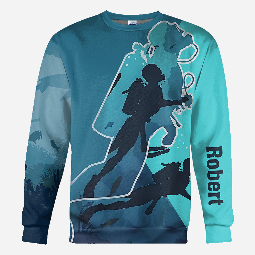 Love Scuba Diving - Personalized Scuba Diving All Over Shirt