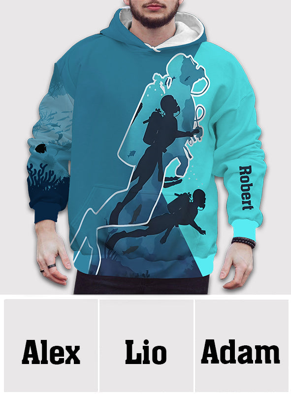 Love Scuba Diving - Personalized Scuba Diving All Over Shirt