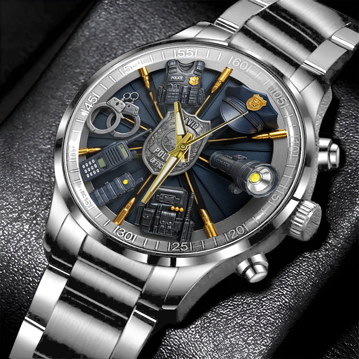 Servir et protéger - Montre de poche personnalisée pour policier