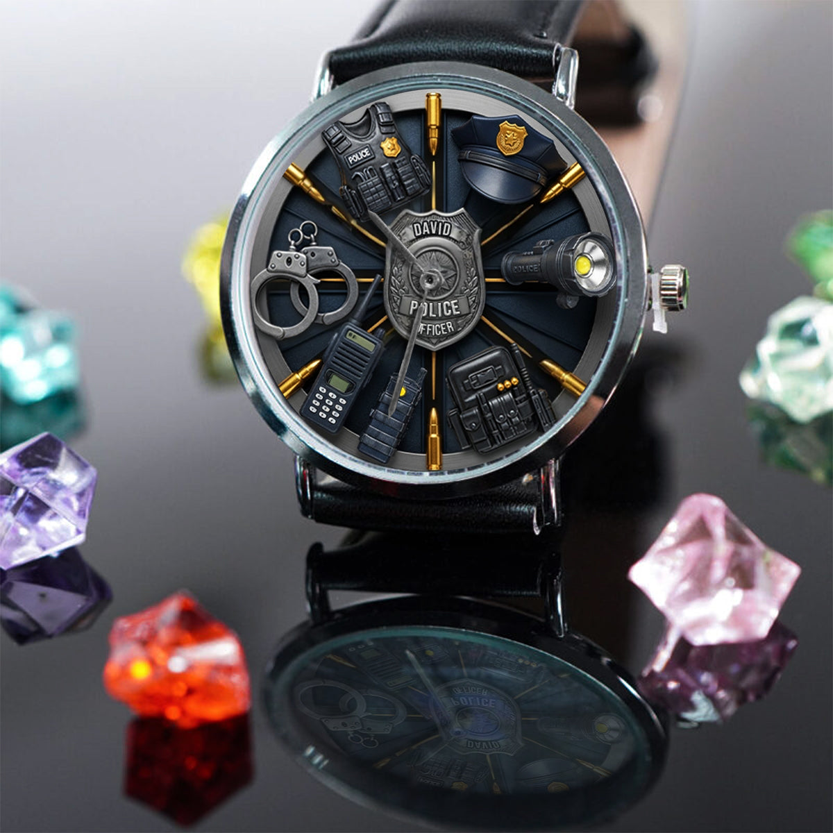 Servir et protéger - Montre de poche personnalisée pour policier