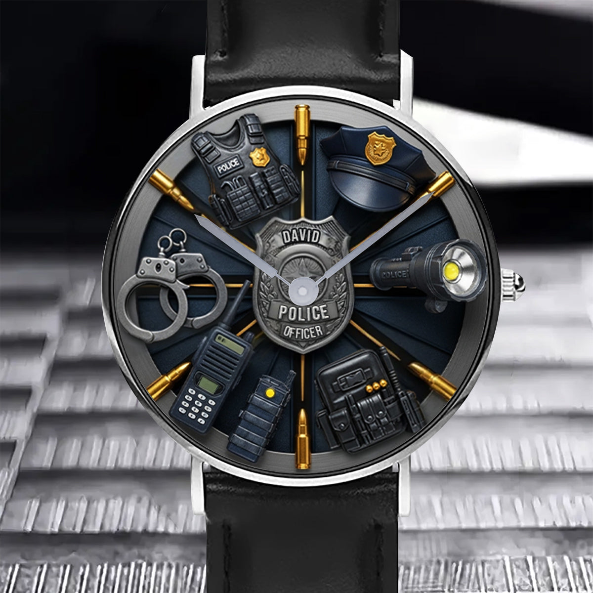Servir et protéger - Montre de poche personnalisée pour policier
