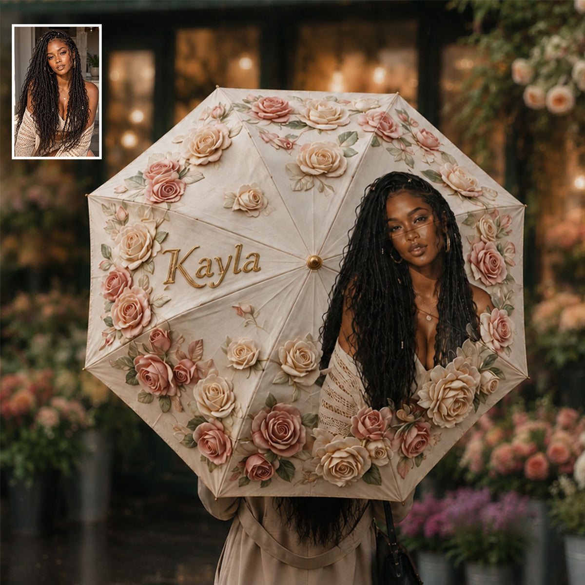 Personnalisé à partir de n'importe quelle photo - Parapluie d'amour de soi personnalisé