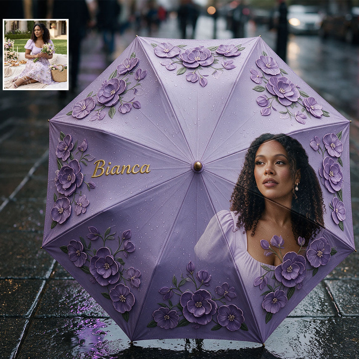 Personnalisé à partir de n'importe quelle photo - Parapluie d'amour de soi personnalisé