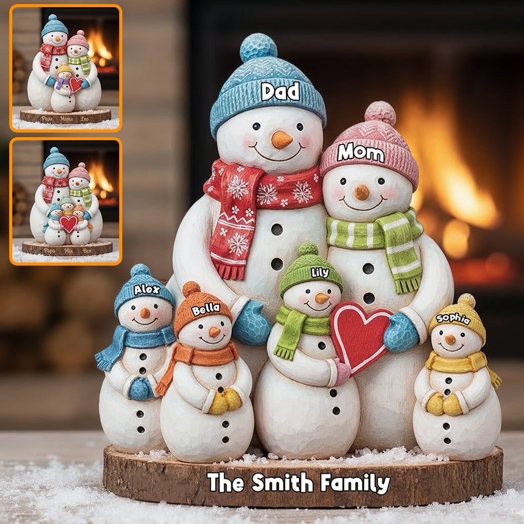 Joyeux Noël - Plaque en bois personnalisée pour la famille