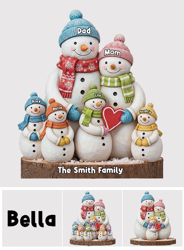 Joyeux Noël - Plaque en bois personnalisée pour la famille