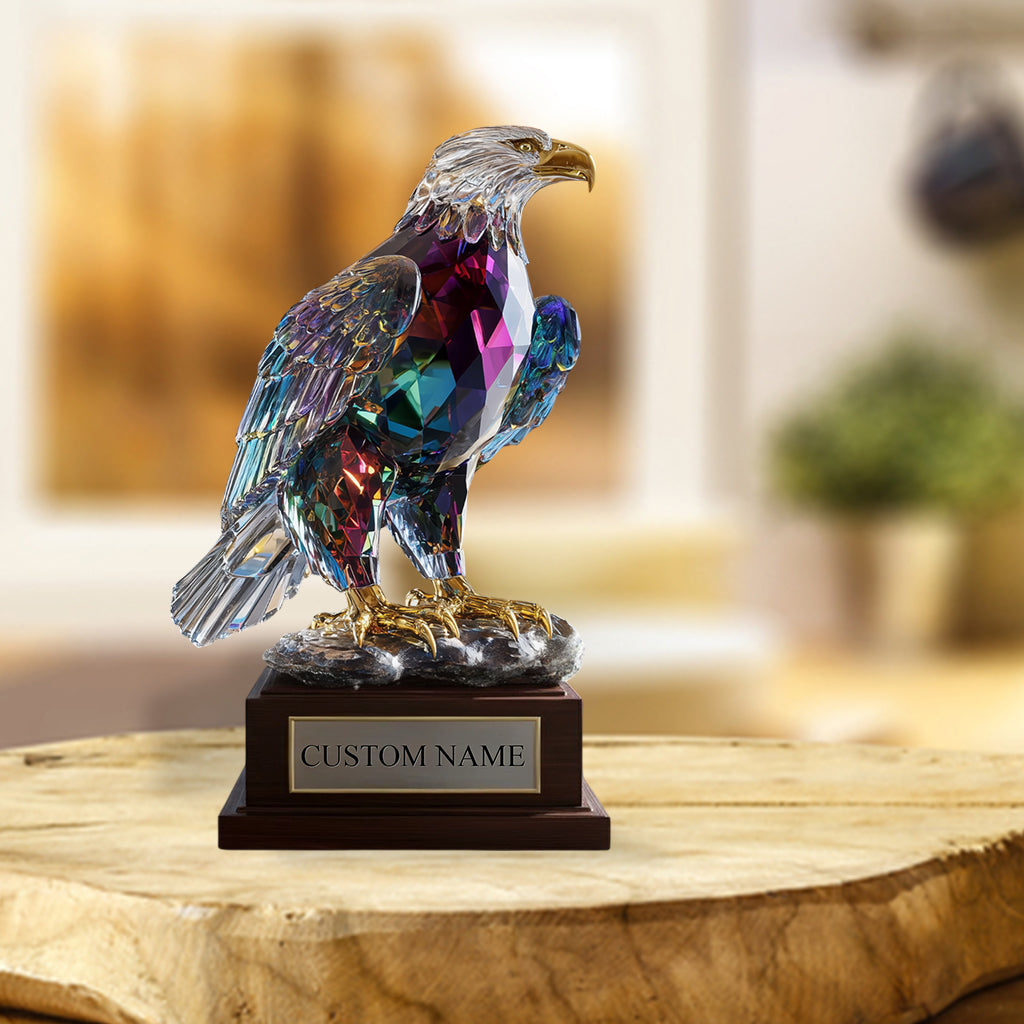 Strong Eagle - Personalized Bald Eagle Custom Shaped Acrylic Plaque