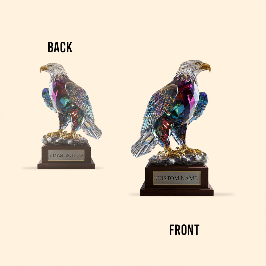Strong Eagle - Personalized Bald Eagle Custom Shaped Acrylic Plaque