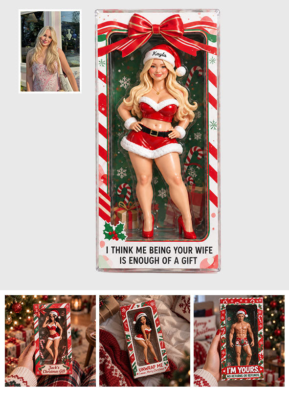 Unwrap Me - Personalized Spicy Couple Custom Shaped Acrylic Plaque