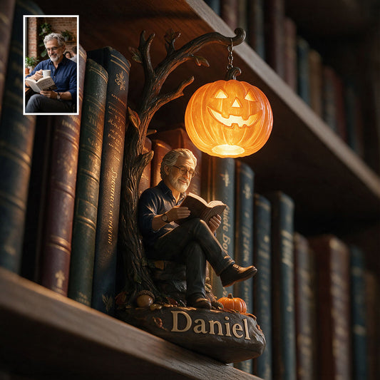 Lampe de Nook de Livre en Citrouille - Lampe de Bibliothèque Personnalisée