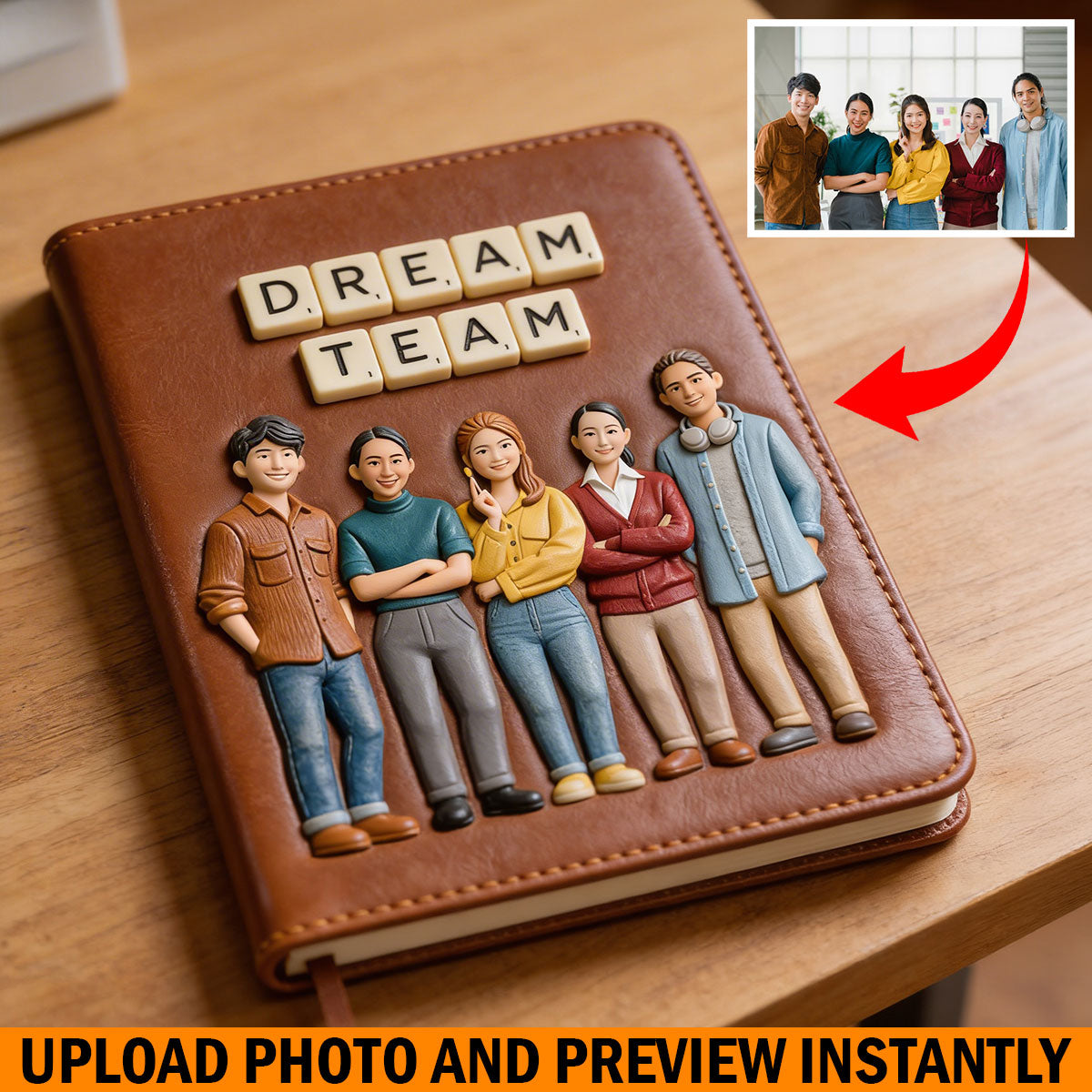 Dream Team - Personalized Colleague Leather Journal