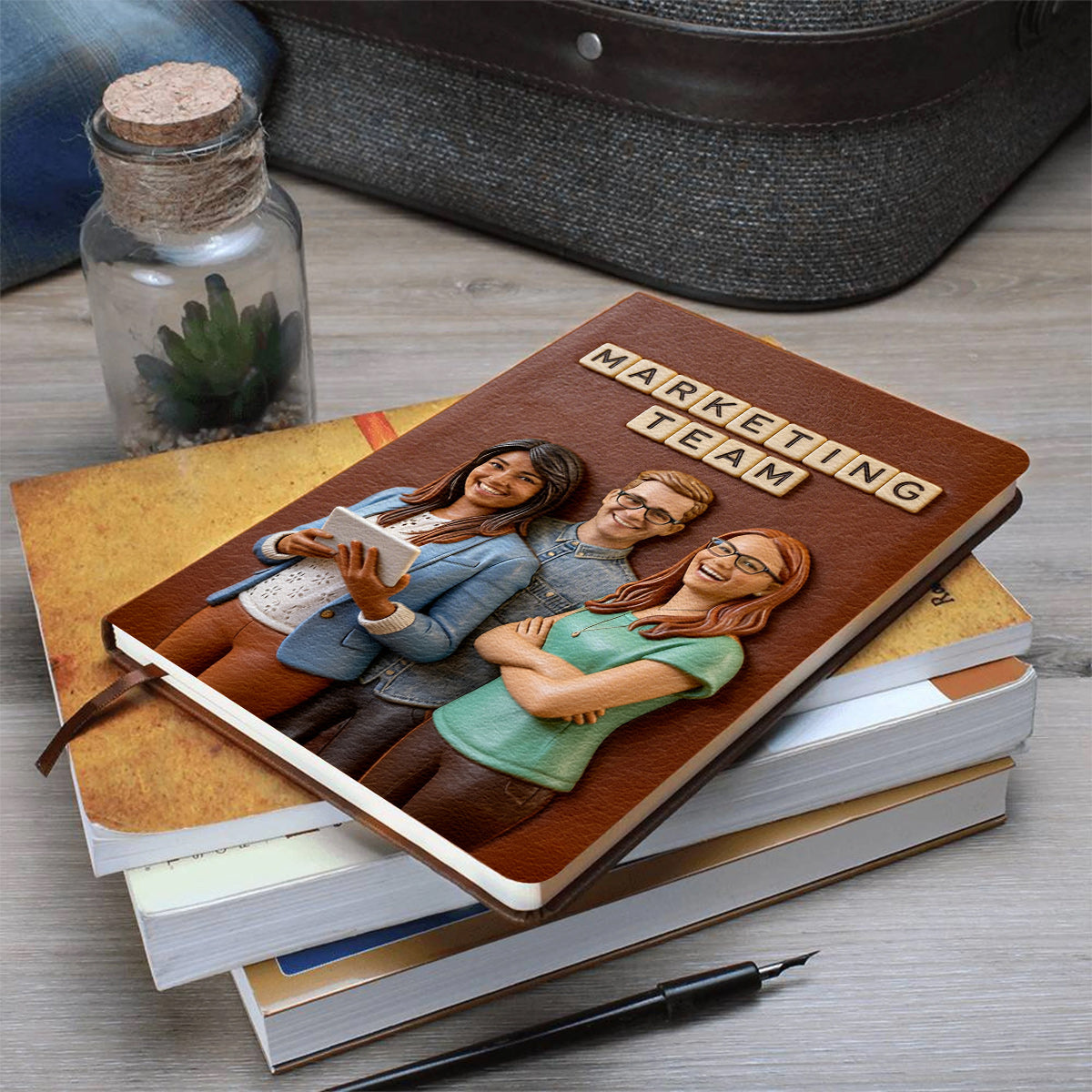 Dream Team - Personalized Colleague Leather Journal