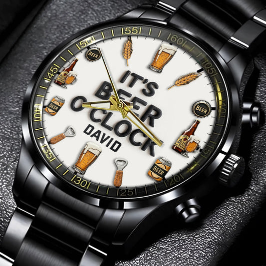 C'est l'heure de la bière ! - Montre-bracelet personnalisée à bière