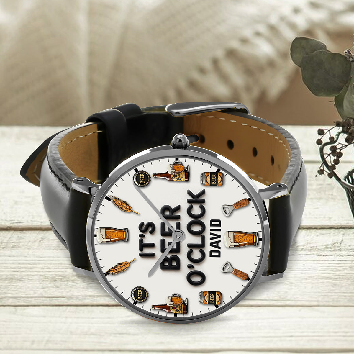 It's Beer Time - Personalized Beer Women Hand Watch
