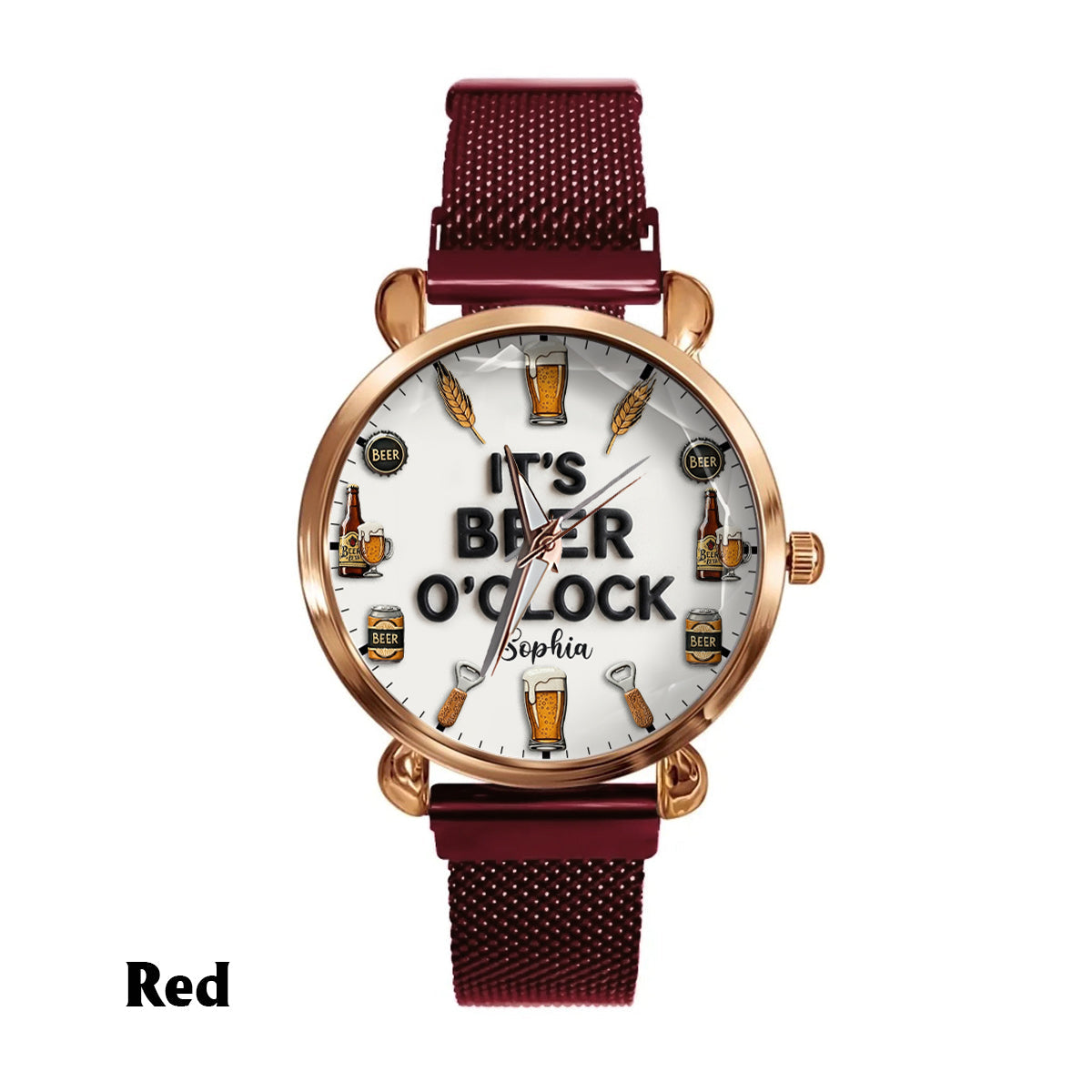 It's Beer Time - Personalized Beer Women Hand Watch