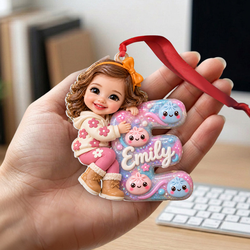 Dumpling Kid Letter Gift For Kids - Personalized Kid Premium 3D Ornament