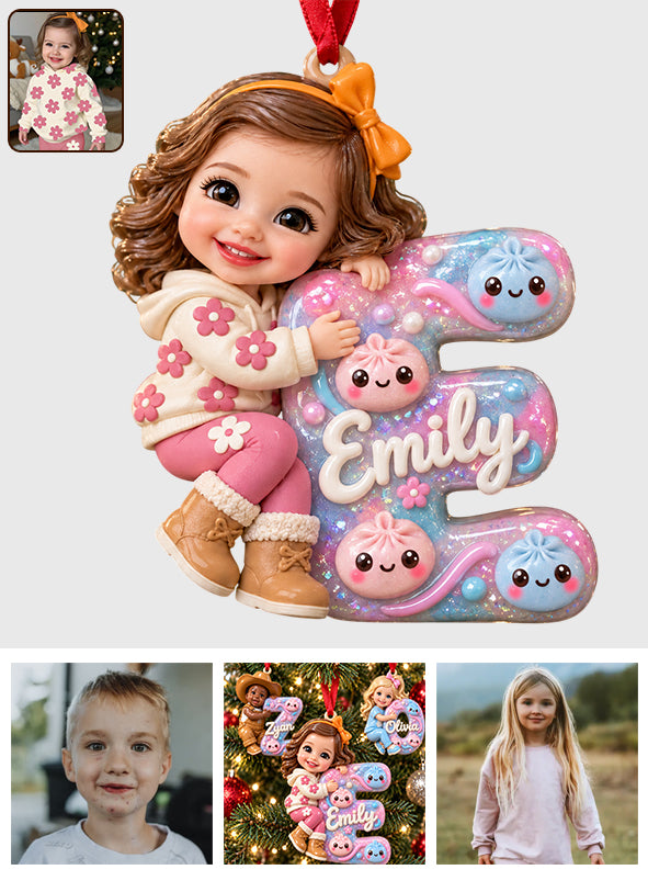 Dumpling Kid Letter Gift For Kids - Personalized Kid Premium 3D Ornament