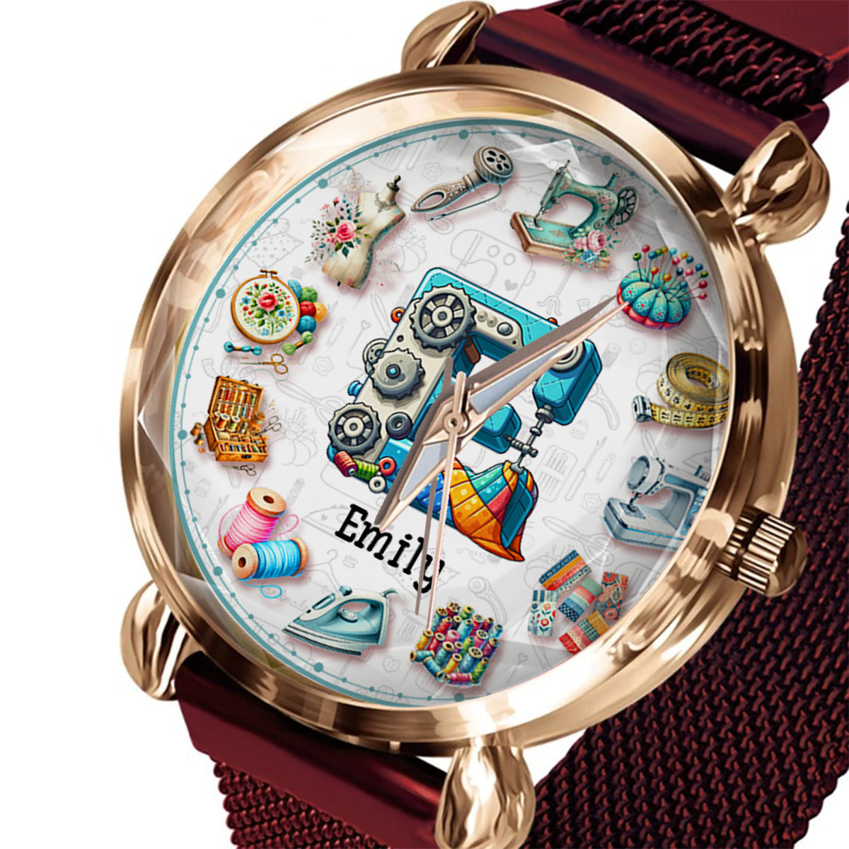 La couture est ma thérapie - Montre-bracelet personnalisée pour femme 