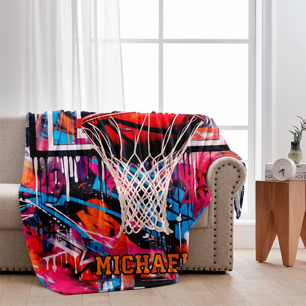 Cool Basketball Design - Personalized Basketball Blanket