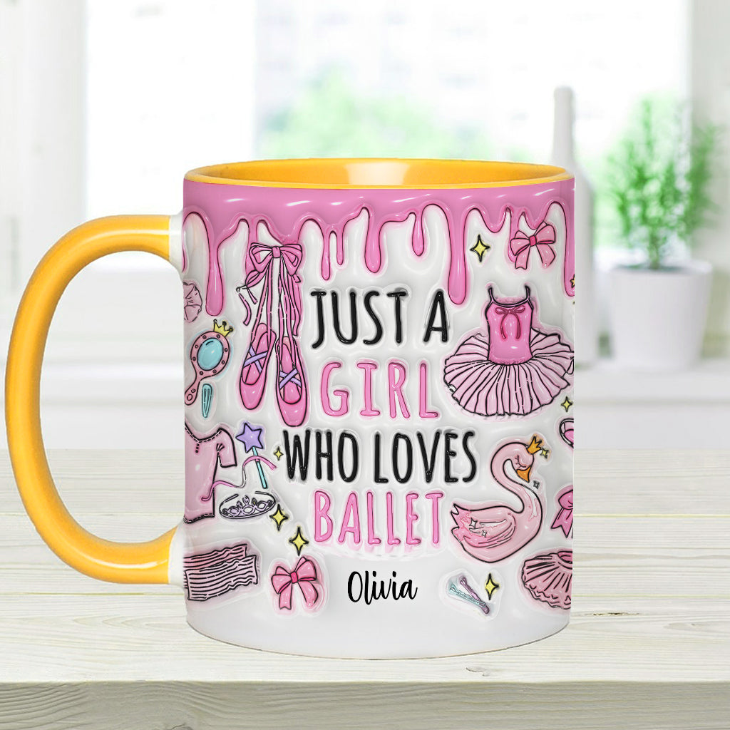 Mug personnalisé « Juste une fille qui aime le ballet »