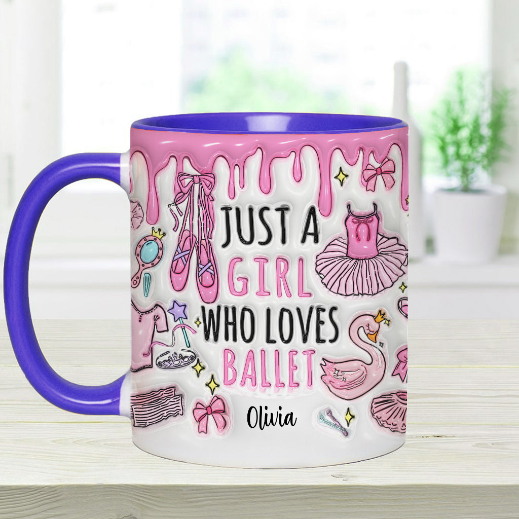 Mug personnalisé « Juste une fille qui aime le ballet »