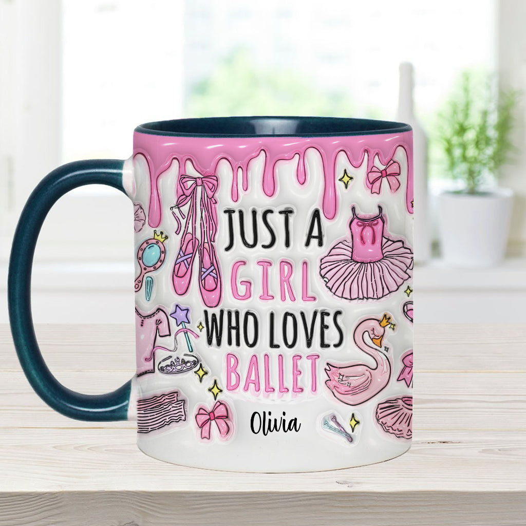 Mug personnalisé « Juste une fille qui aime le ballet »