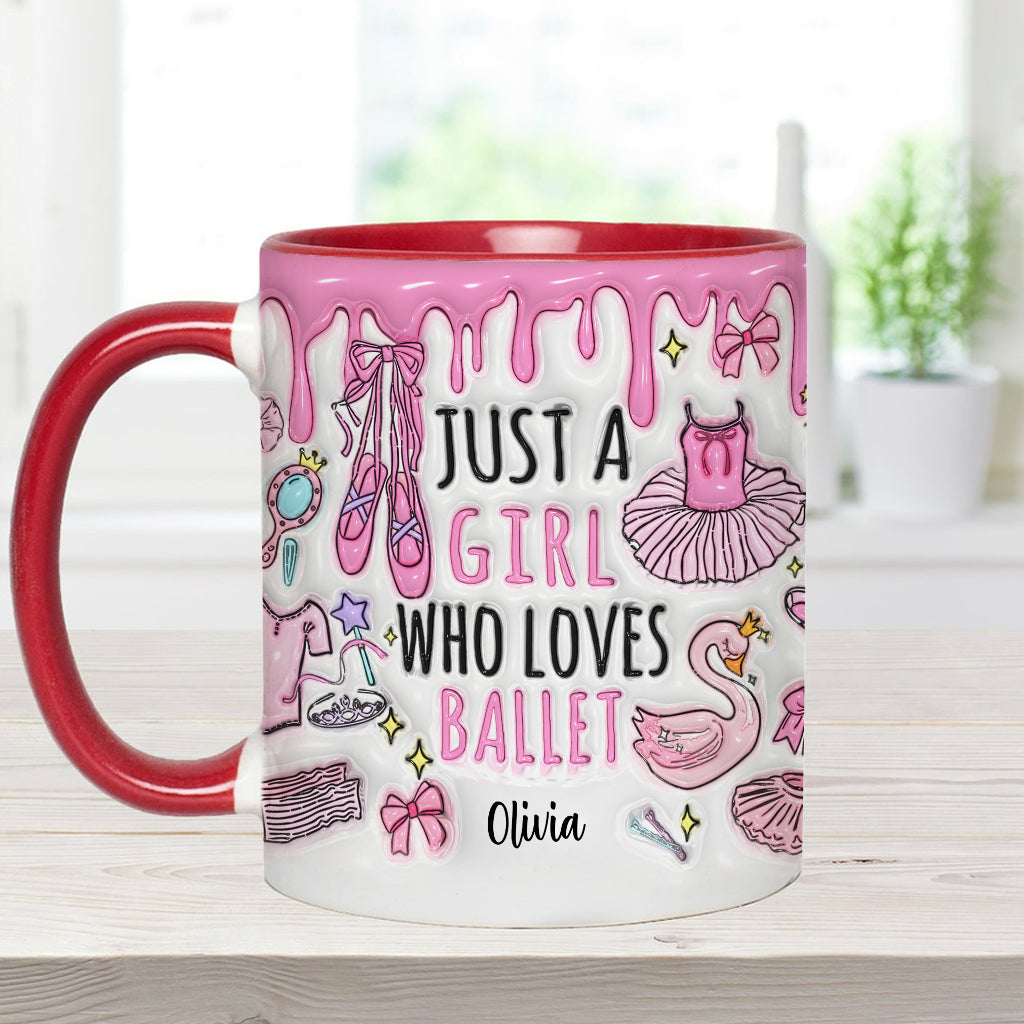 Mug personnalisé « Juste une fille qui aime le ballet »