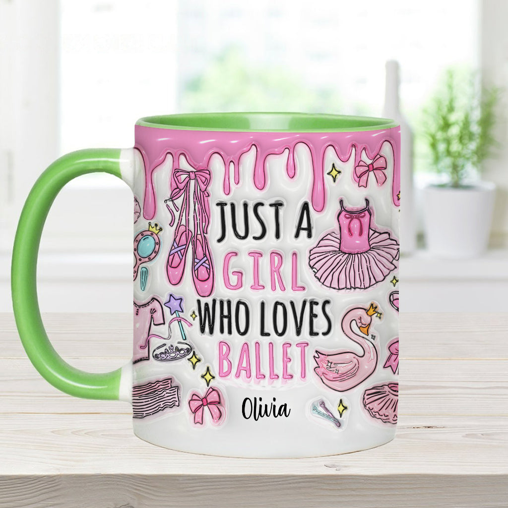 Mug personnalisé « Juste une fille qui aime le ballet »